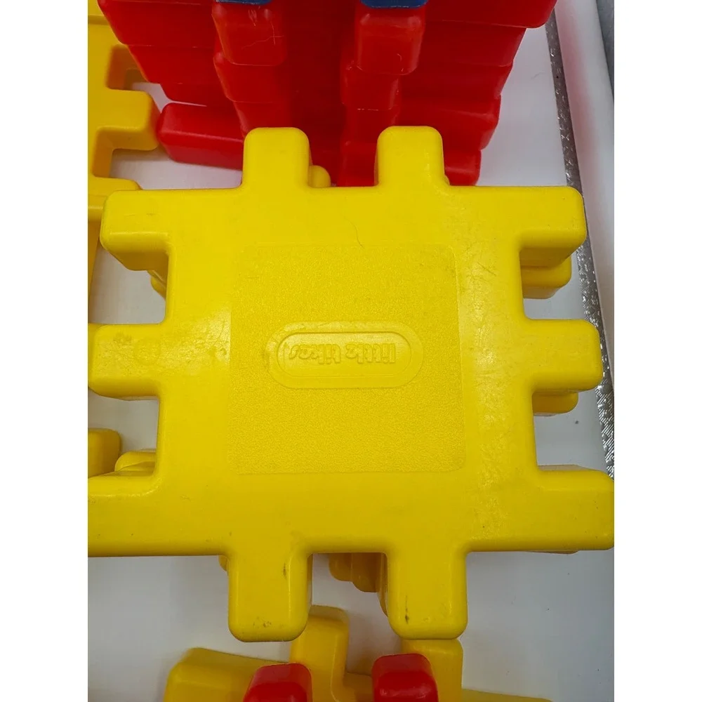 Vtg 1980s/1990s Little Tikes Wee Waffle Blocks Bridge & Roadways Lg Lot of 53
